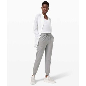Lululemon Keep Moving Jogger Rhino Grey Luxtreme High Rise Pants Size 4 Office